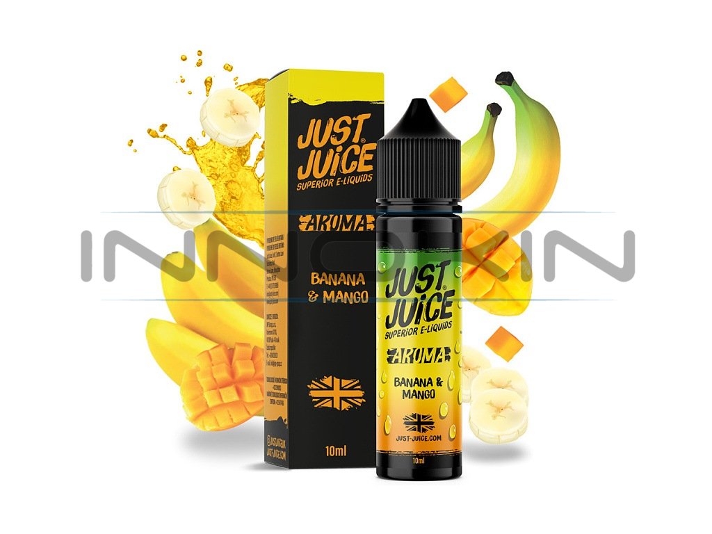 Just Juice - Shake & Vape - Banana & Mango - 10ml, produktový obrázek.