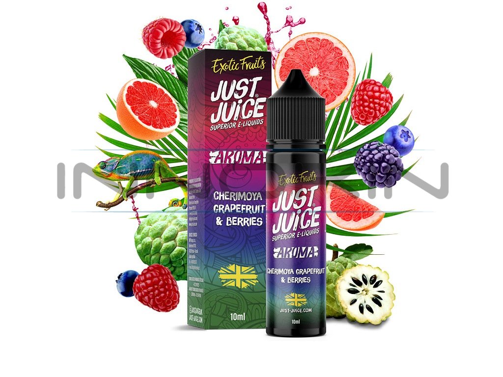 Just Juice - Shake & Vape - Cherimoya Grapefruit & Berries - 10ml, produktový obrázek.