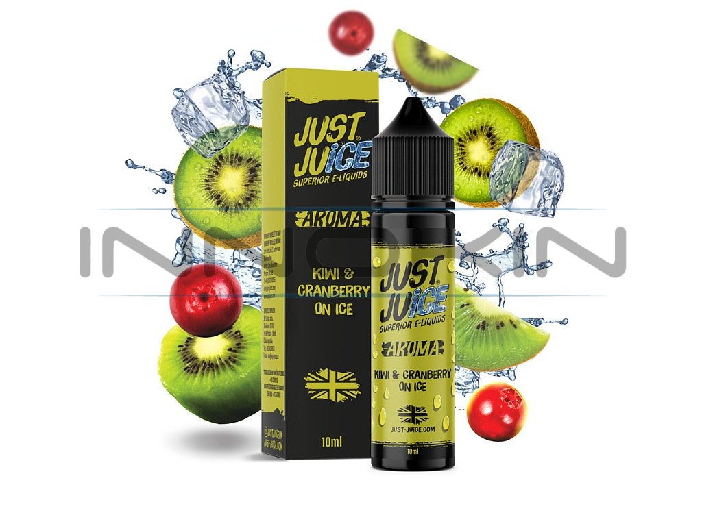 Just Juice - Shake & Vape - Kiwi & Cranberry On ICE - 10ml, produktový obrázek.