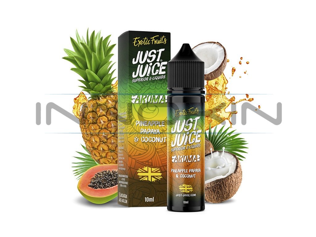 Just Juice - Shake & Vape - Pineapple Papaya & Coconut - 10ml, produktový obrázek.
