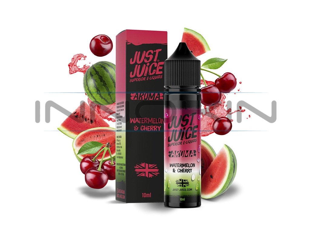 Just Juice - Shake & Vape - Watermelon & Cherry - 10ml, produktový obrázek.