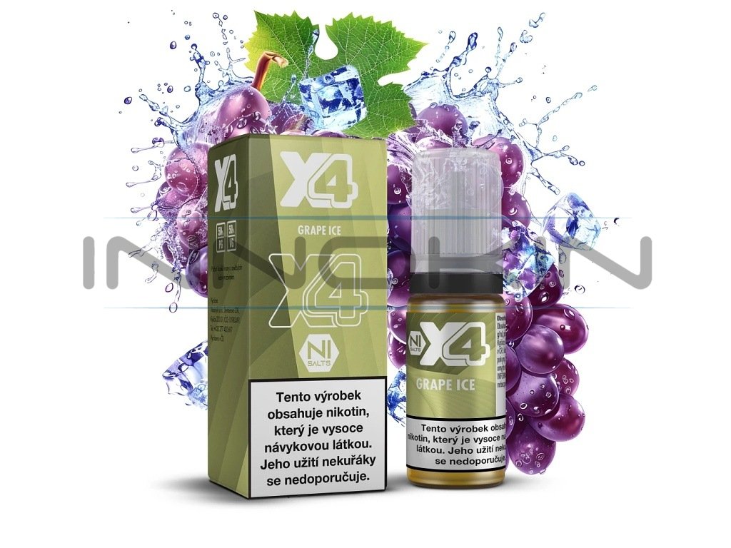 X4 Bar Juice Salt - E-liquid - Grape ICE - 20mg, produktový obrázek.