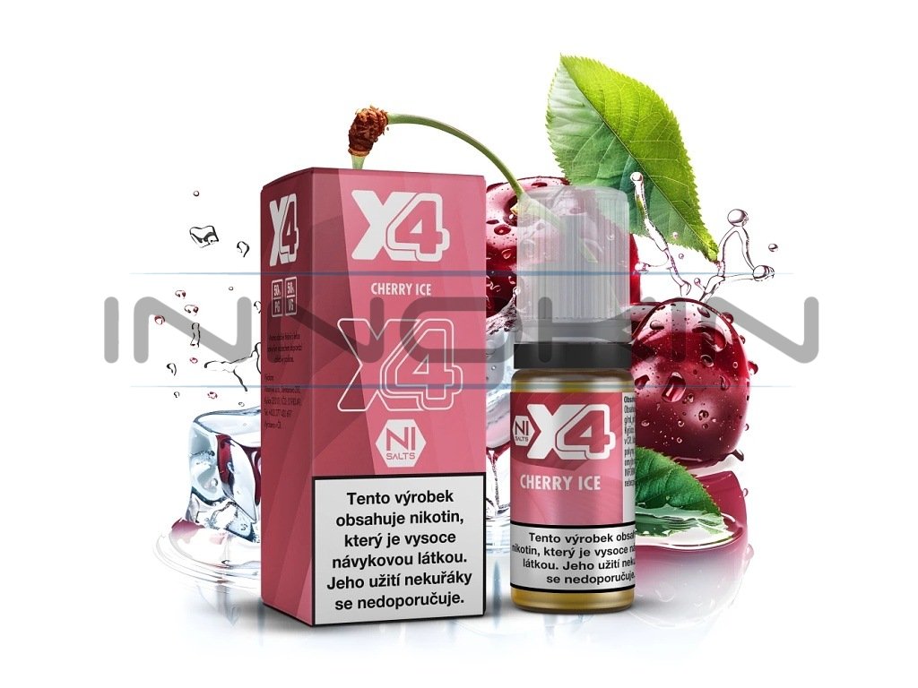 X4 Bar Juice Salt - E-liquid - Cherry ICE - 10mg, produktový obrázek.