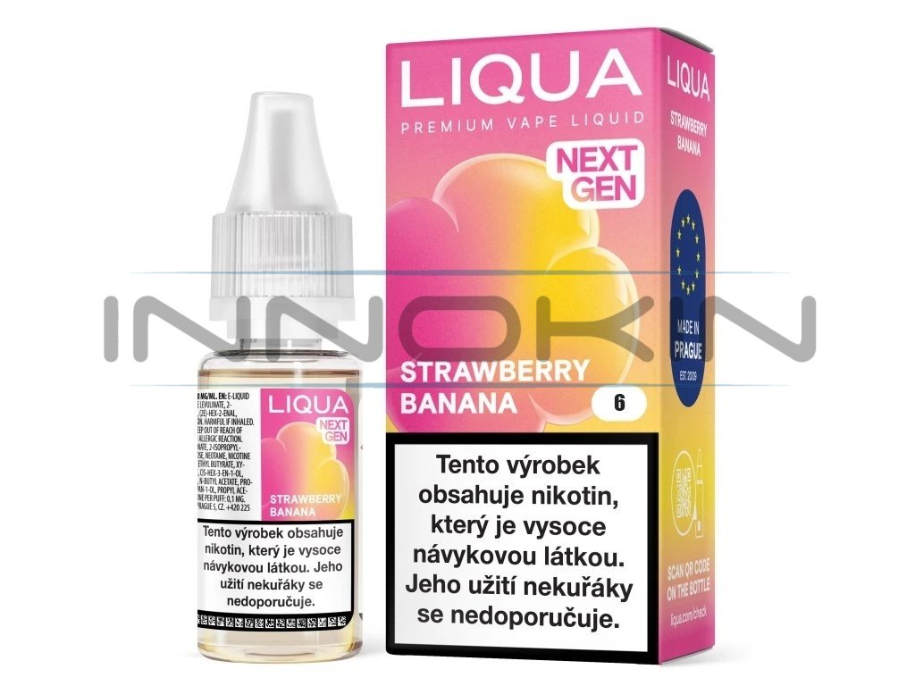 Liqua NEXT GEN - Strawberry Banana - 6mg, produktový obrázek.
