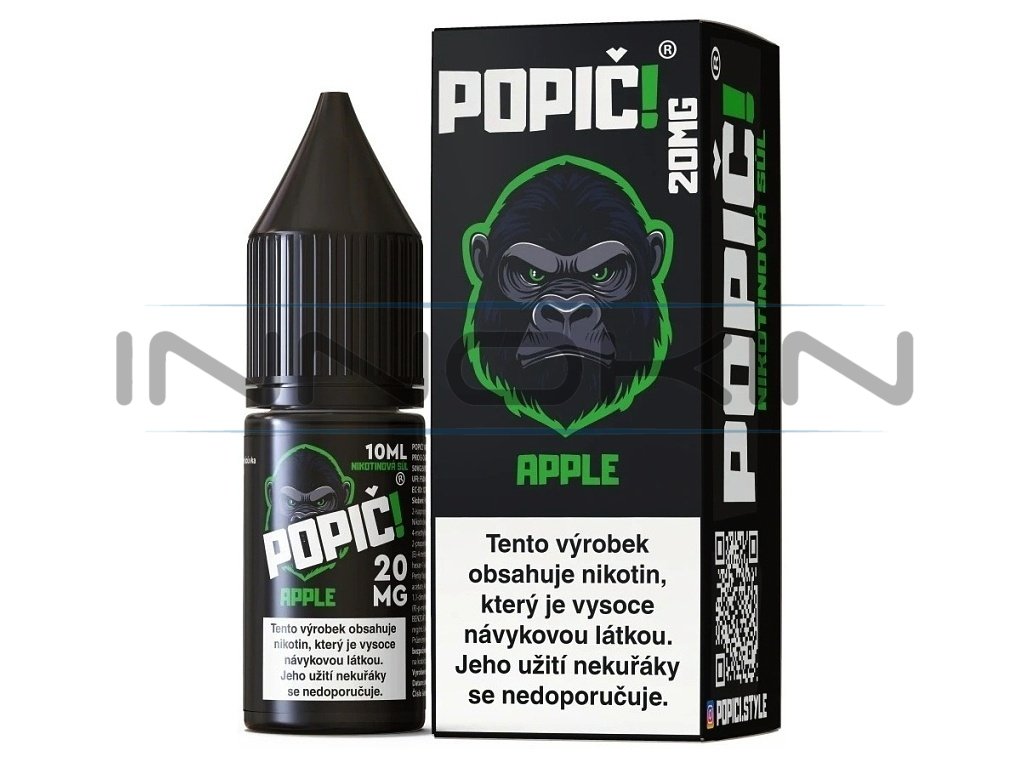 Popič! - Salt e-liquid - Apple - 10ml - 20mg, produktový obrázek.