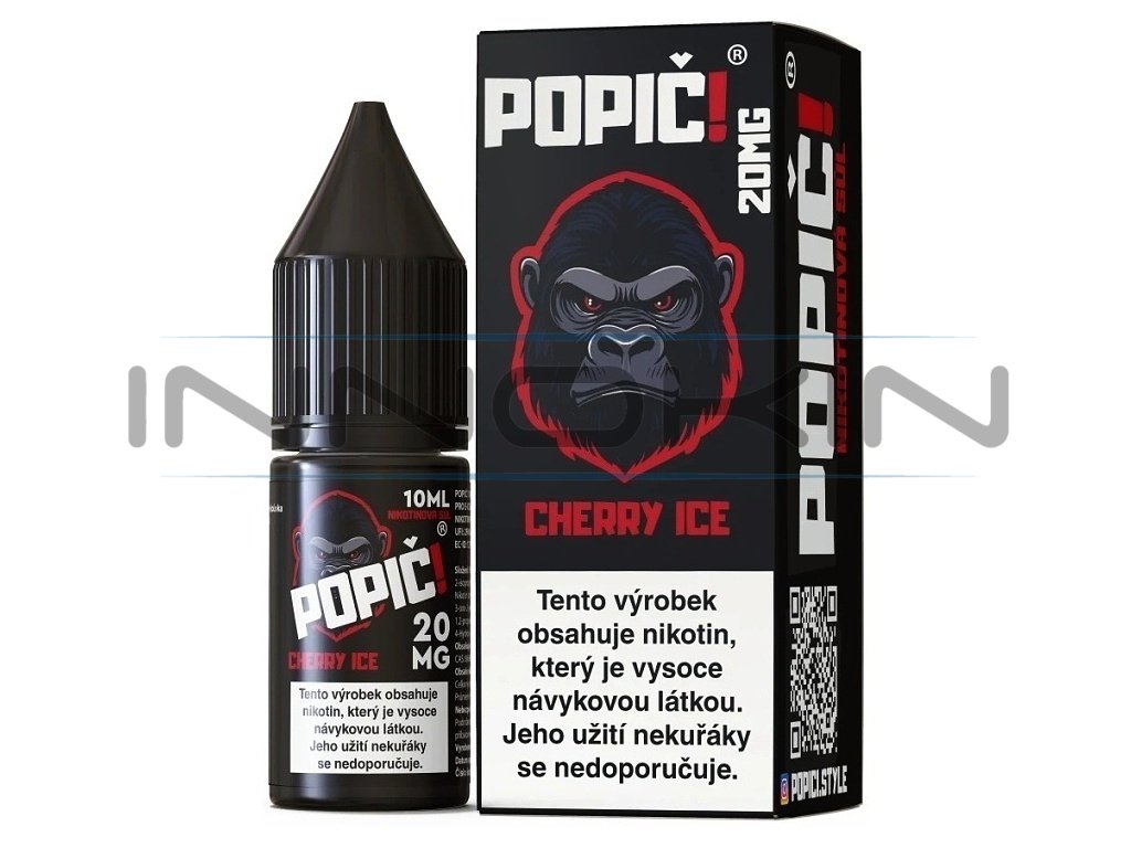 Popič! - Salt e-liquid - Cherry Ice - 10ml - 20mg, produktový obrázek.
