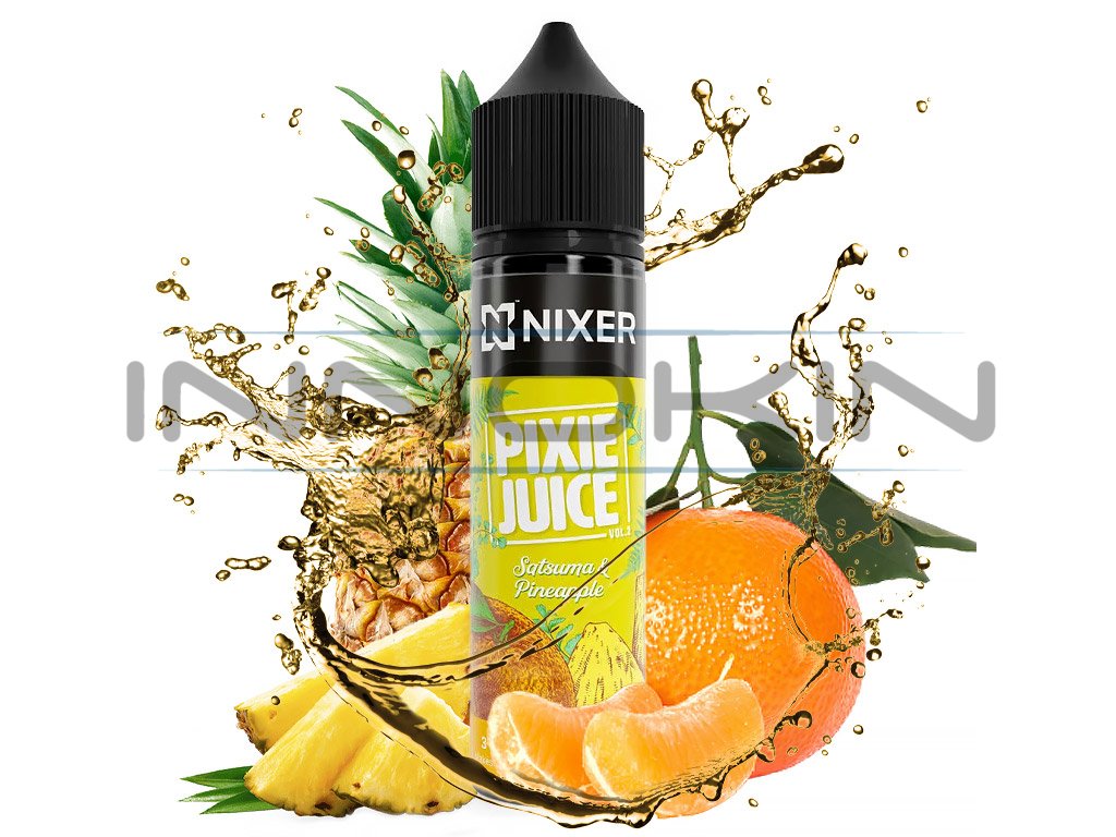 Nixer PIXIE Juice - S&V - Satsuma & Pineapple - 10ml, produktový obrázek.