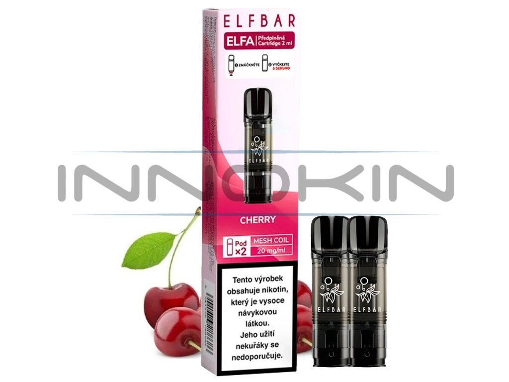 Elf Bar ELFA Pod - přednaplněná Cartridge - Cherry - 20mg - 2ks, produktový obrázek.