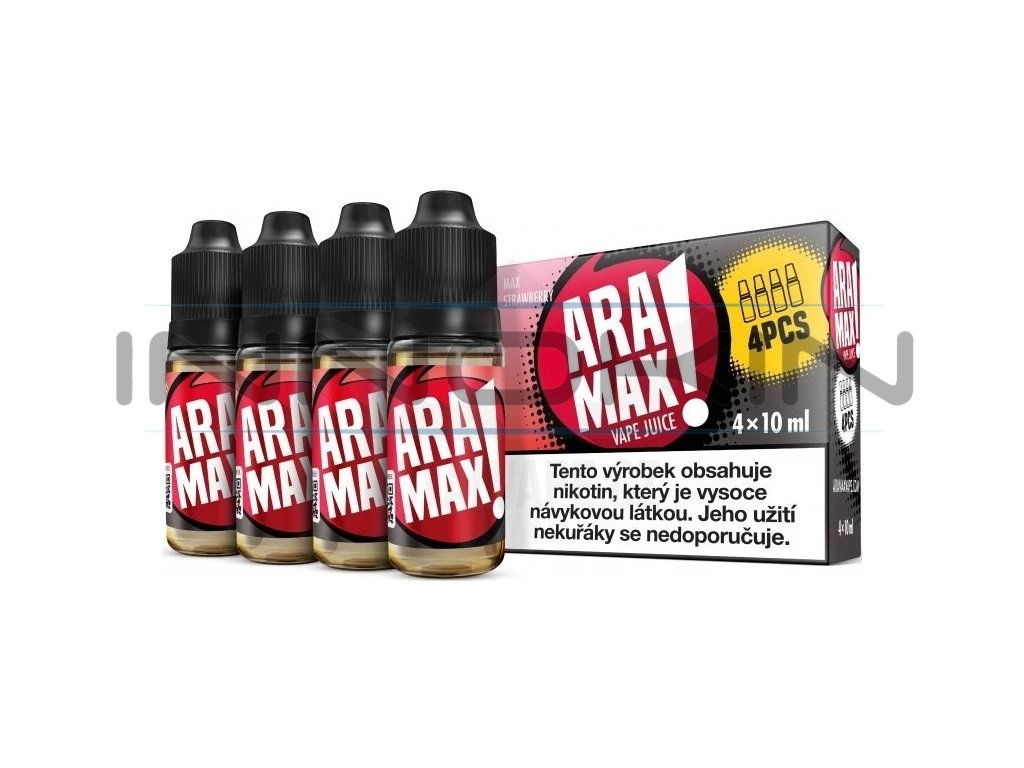 Aramax - Max Strawberry - 4x10ml - 12mg, produktový obrázek.