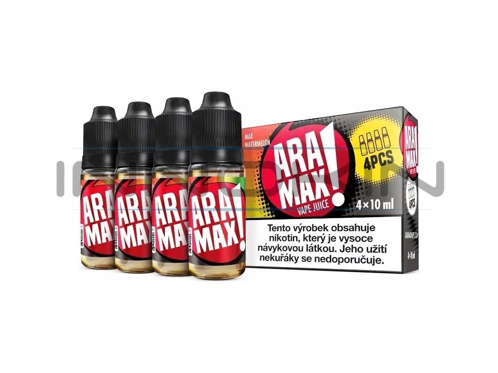 Aramax - Max Watermelon - 4x10ml - 12mg, produktový obrázek.