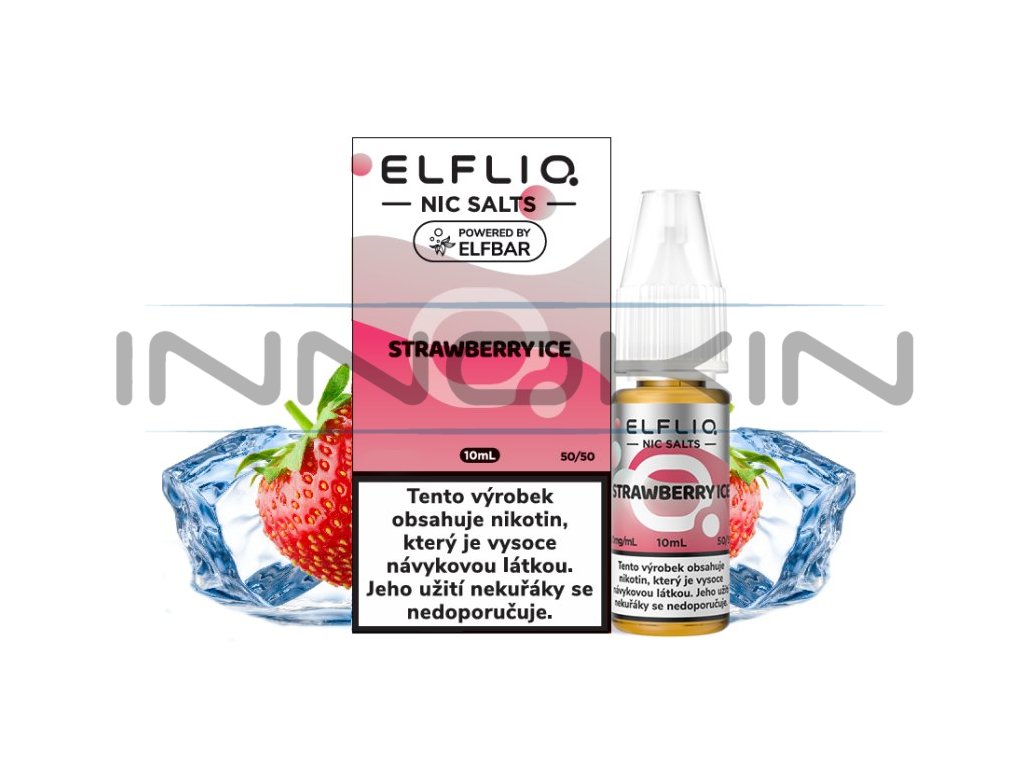 liquid elfliq nic salt strawberry ice 10ml 20mg