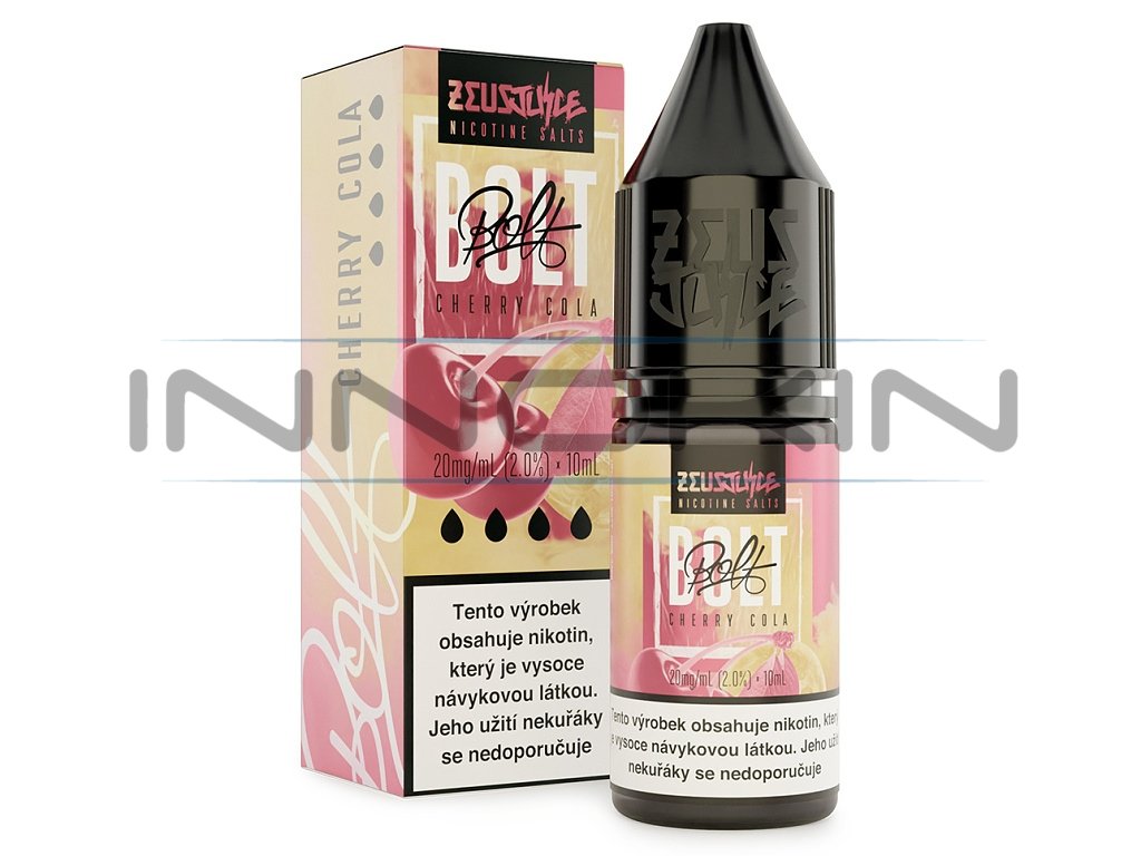 Zeus Juice BOLT Salt - E-liquid - Cherry Cola - 10ml - 20mg, produktový obrázek.