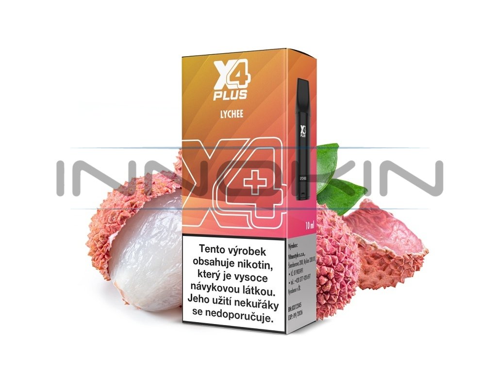 X4 Plus Pod - Cartridge - 20mg - 2ml - Lychee, produktový obrázek.