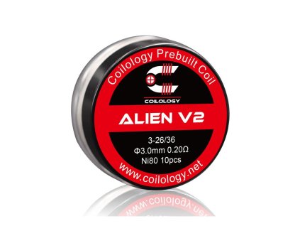 Předmotané spirálky Coilology Alien V2 Ni80 (0,21ohm) (10ks)