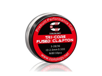 Předmotané spirálky Coilology Tri-Core Fused Clapton Ni80 (0,32ohm) (10ks)