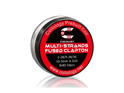 Předmotané spirálky Coilology Multi-Strands Fused Clapton Ni80 (0,32ohm) (10ks)