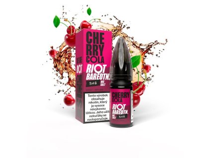 Riot BAR EDTN Salt Cherry Cola (Třešňová cola) 10ml intenzita nikotinu 5mg tabáková nálepka Kolek Q