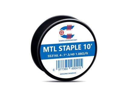 Odporový drát Coilology Sandvik - MTL Staple SS316L (3m) typ drátu 4-.1*.3/40