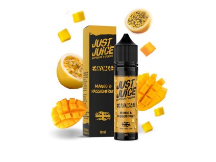 Příchuť Just Juice S&V: Mango & Passion Fruit (Mango & marakuja) objem 10ml tabáková nálepka Kolek Q