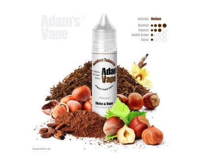 Příchuť Adams vape S&V: Hazelnut Tobacco (Jemný tabák s lískovým oříškem) objem 10ml tabáková nálepka Kolek Q