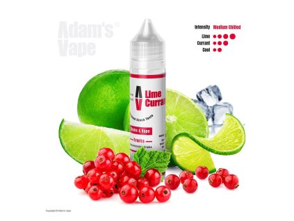 Příchuť Adams Vape S&V: Lime Currant (Rybíz s limetkou na ledu) objem 10ml tabáková nálepka Kolek Q