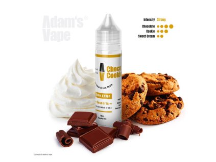 Příchuť Adams vape S&V: Choco Cookie (Čerstvé čokoládové cookies) objem 10ml tabáková nálepka Kolek Q