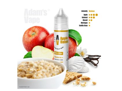 Příchuť Adams vape S&V: Apple Oatmeal (Ovesná kaše s jablky) objem 10ml tabáková nálepka Kolek Q