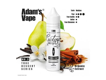 Příchuť True Dessert Series S&V: Custard Pears (Pečené hrušky s pudinkem) objem 10ml tabáková nálepka Kolek Q