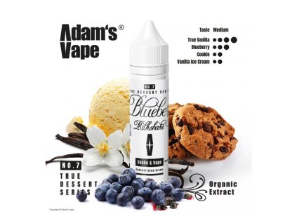 Příchuť True Dessert Series S&V: Blueberry Milkshake (Borůvkový milkshake) objem 10ml tabáková nálepka Kolek Q