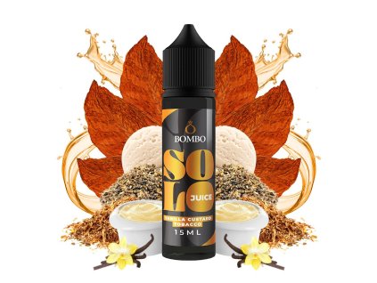 Příchuť Bombo Solo Juice S&V: Vanilla Custard Tobacco (Tabák s vanilkovým custardem) objem 15ml tabáková nálepka Kolek Q
