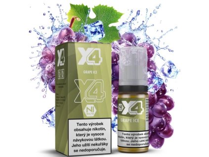 Liquid X4 Bar Juice - Chladivé hroznové víno (Grape Ice) 10ml - 20mg