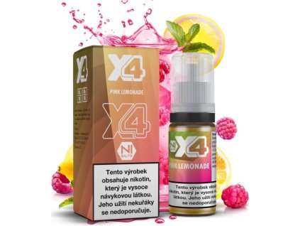 Liquid X4 Bar Juice - Růžová limonáda (Pink Lemonade) 10ml - 20mg