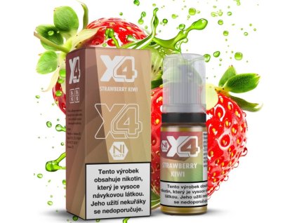 Liquid X4 Bar Juice - Jahoda a kiwi (Strawberry Kiwi) 10ml - 10mg