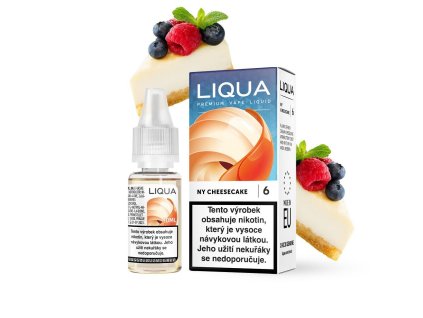 LIQUA NY Cheesecake (Tradiční cheesecake) 10ml intenzita nikotinu 3mg tabáková nálepka Kolek Q