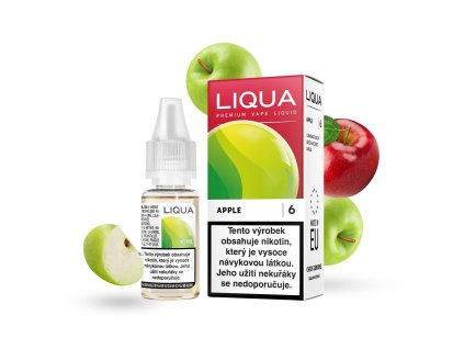 LIQUA Apple (Jablečná směs) 10ml intenzita nikotinu 18mg tabáková nálepka Kolek Q