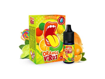 Příchuť Big Mouth: Orange Virus (Limetkovo-pomerančové lízátko) objem 10ml tabáková nálepka Kolek Q