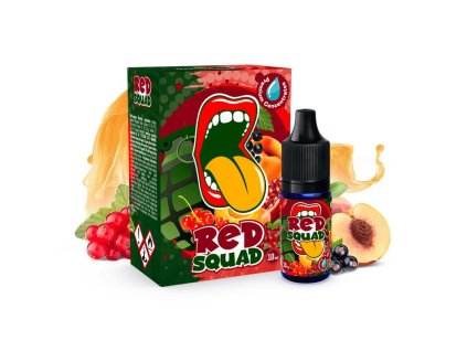 Příchuť Big Mouth: Red Squad (Rybízový mix, brusinky a sladká broskev) objem 10ml tabáková nálepka Kolek Q