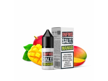 Infamous Saltz Mango (Mango) 10ml intenzita nikotinu 20mg tabáková nálepka Kolek Q
