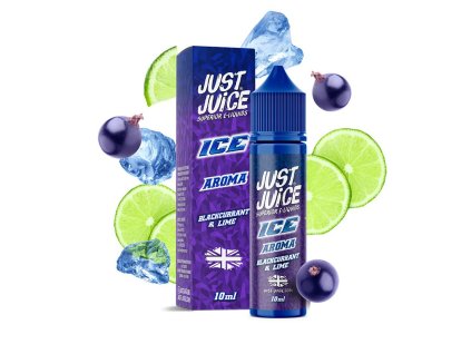 Just Juice - Shake & Vape - ICE Blackcurrant & Lime - 10ml, produktový obrázek.