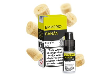 Emporio Salt Banán 10ml intenzita nikotinu 20mg tabáková nálepka Kolek R