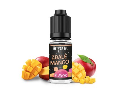 Příchuť Imperia Black Label: Zralé Mango objem 10ml tabáková nálepka Kolek R