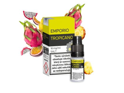 Emporio Salt Tropicano 10ml intenzita nikotinu 12mg tabáková nálepka Kolek R