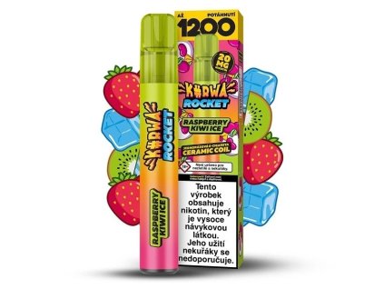 Kurwa Rocket - Raspberry Kiwi ICE - 20mg, produktový obrázek.