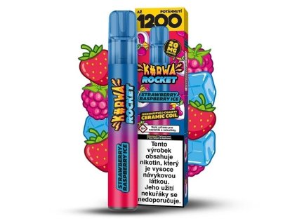 Kurwa Rocket - Strawberry Raspberry ICE - 20mg, produktový obrázek.