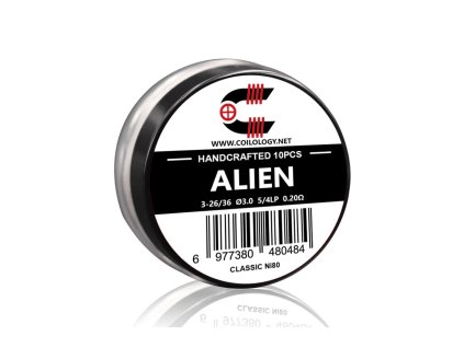 Předmotané spirálky Coilology Handcrafted Alien Ni80 (10ks) odpor 0,2ohm