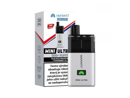 Hayati Mini Ultra 1500 - Blue Razz Pineapple Strawberry ICE - 20mg, produktový obrázek.