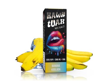 Hawk Tuah Salt - Banana Koolada - 10ml - 20mg, produktový obrázek.