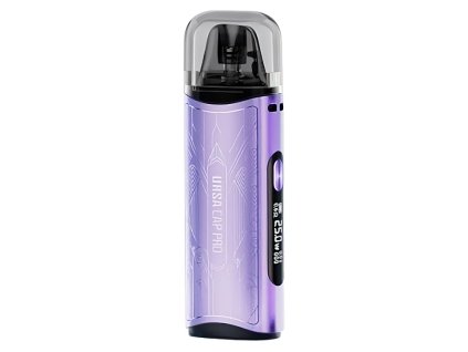 Lost Vape Ursa Cap Pro fialová varianta s geometrickým designem a průhlednou magnetickou krytkou