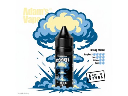 Příchuť Adam's Vape Boom S&V Blue Raz Lime objem 5ml  Chladivá modrá malina s citrusy