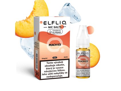 255830 elfliq salt peach ice ledovy broskvovy dzus 10ml intenzita nikotinu 10mg kolek r